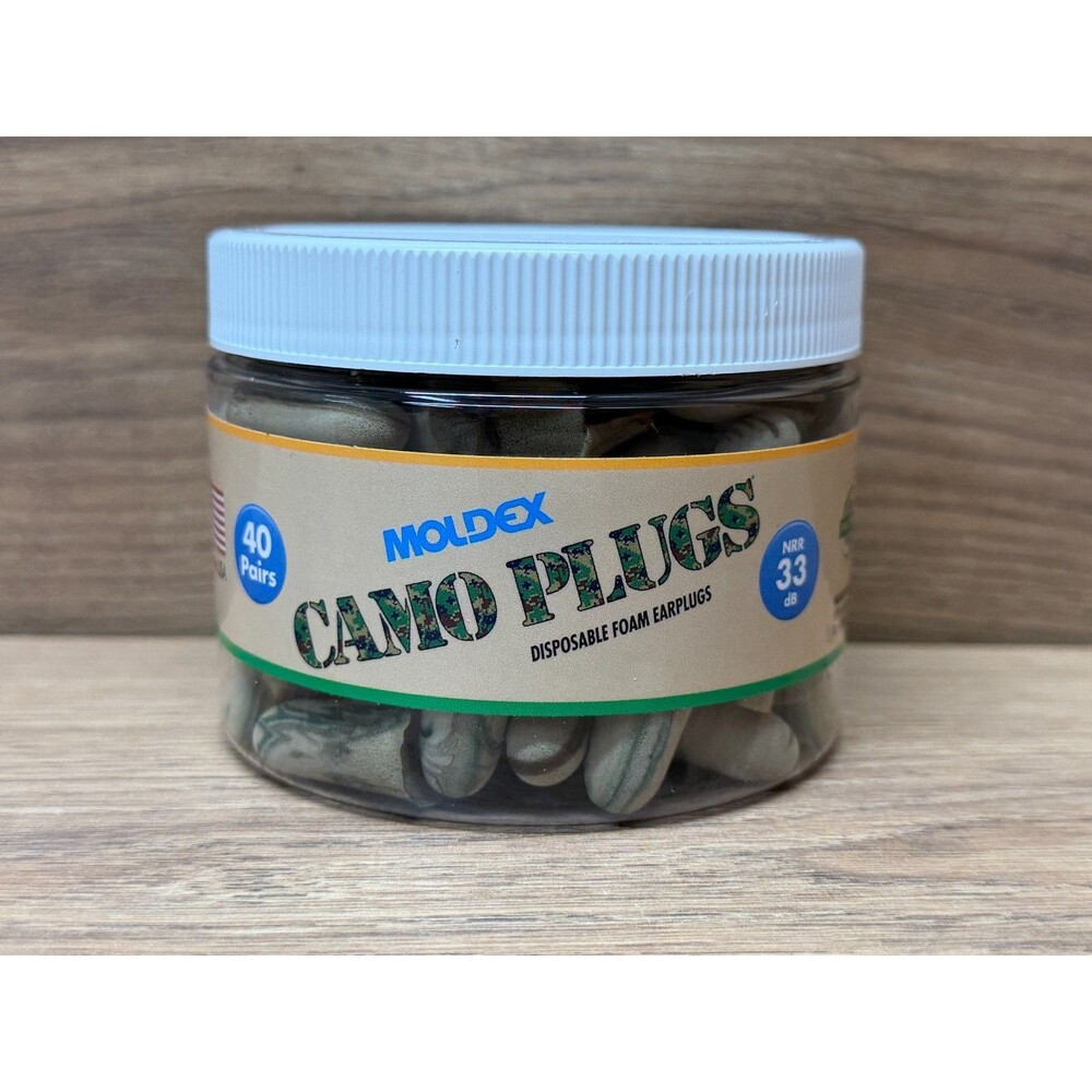Moldex 6685-702 Camo Disposable Foam Ear Plugs with Canister - 40 Pairs